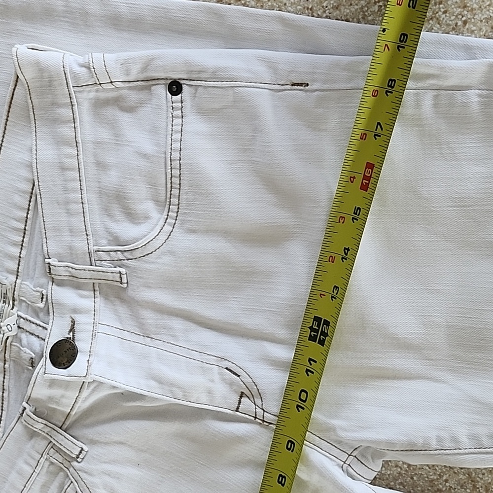 Current/ Elliott The Fling Sandy White Jeans Size 25 - Picture 6 of 13